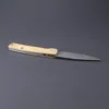 Handgefertigtes Klappmesser Linerlock Kirschholzgriff schwarze Klinge Frontflipper