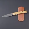 Klappmesser mit Lederetui handgenäht