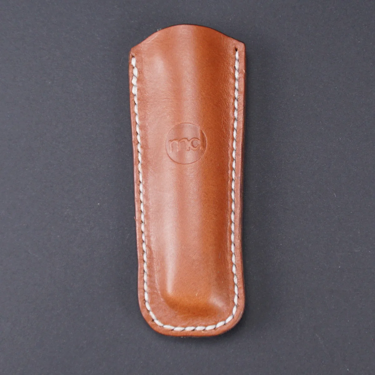 Klappmesser mit Lederetui handgenäht