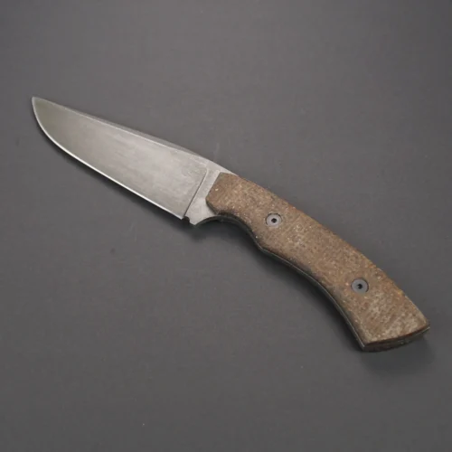 Handgefertigtes Outdoor Messer schwarz geätzt stone wash