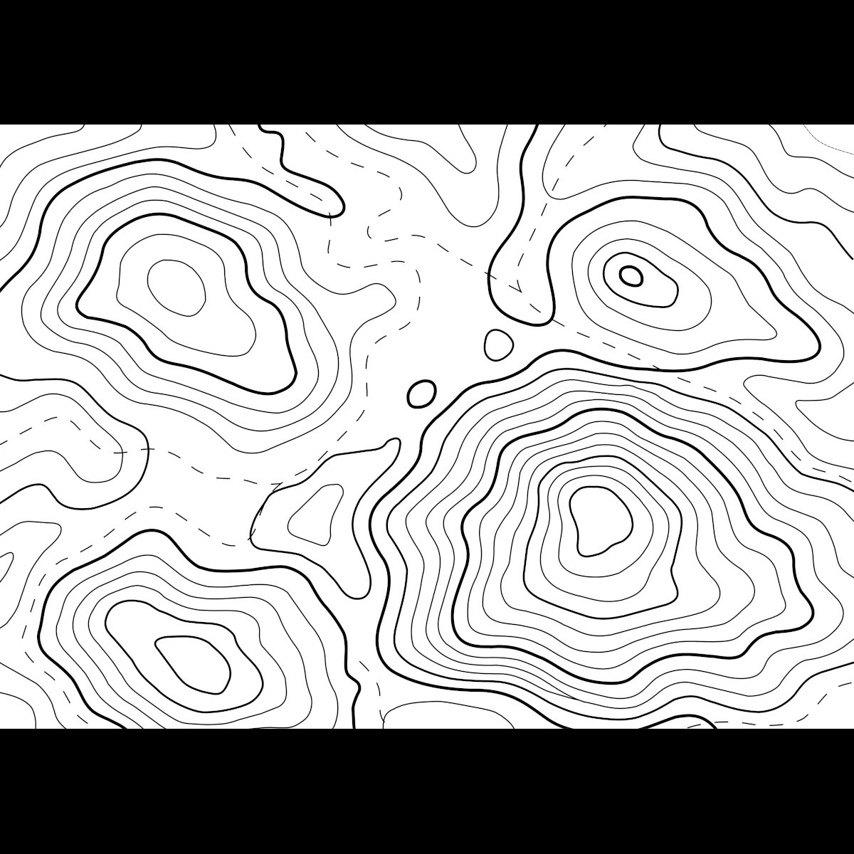 Druckvorlage mit Topo Map Muster