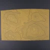 Kydex Platte Deep Desert Fox bedruckt mit Topo Map Design